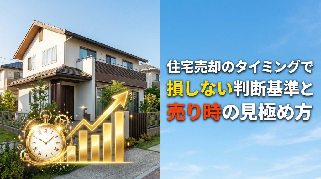 住宅売却のタイミングで損しない判断基準と売り時の見極め方