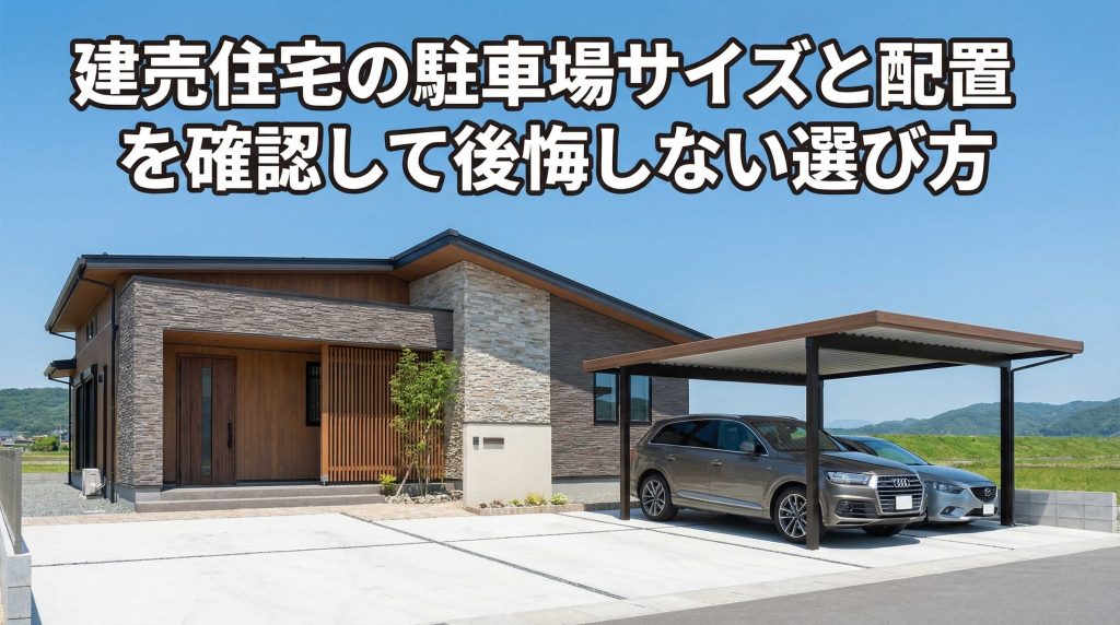 建売住宅の駐車場サイズと配置を確認して後悔しない選び方