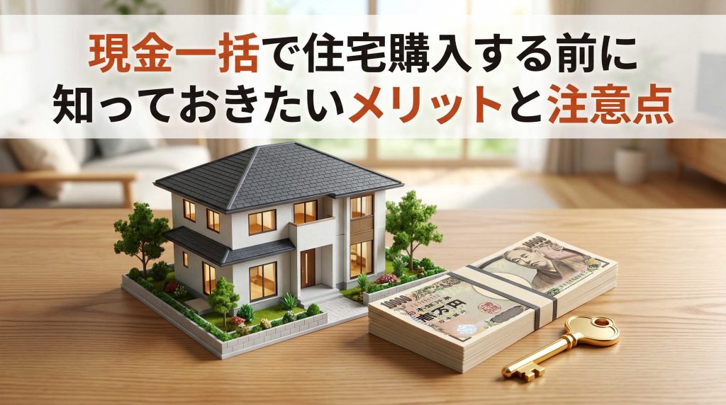 現金一括で住宅購入する前に知っておきたいメリットと注意点
