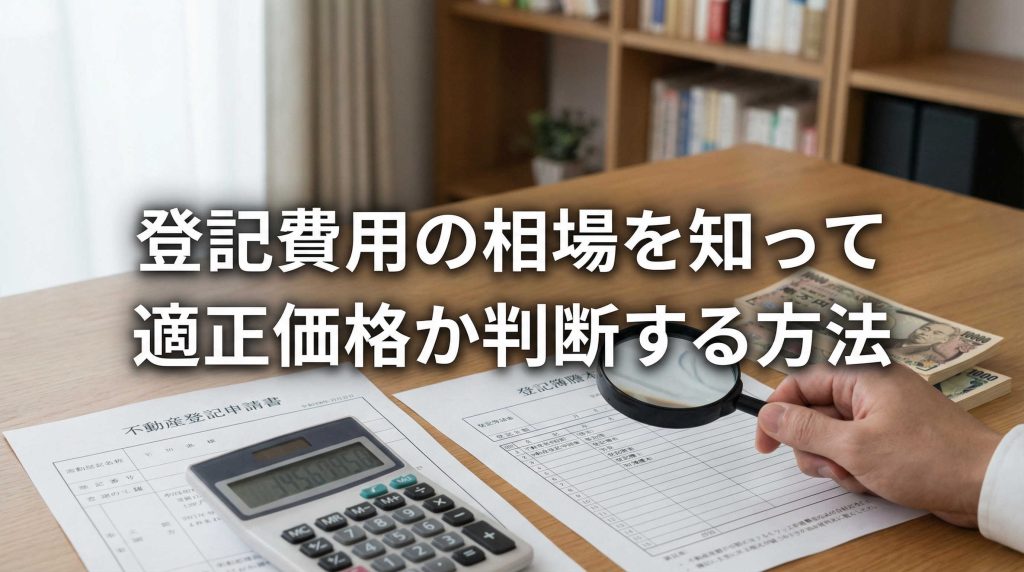 登記費用の相場を知って適正価格か判断する方法