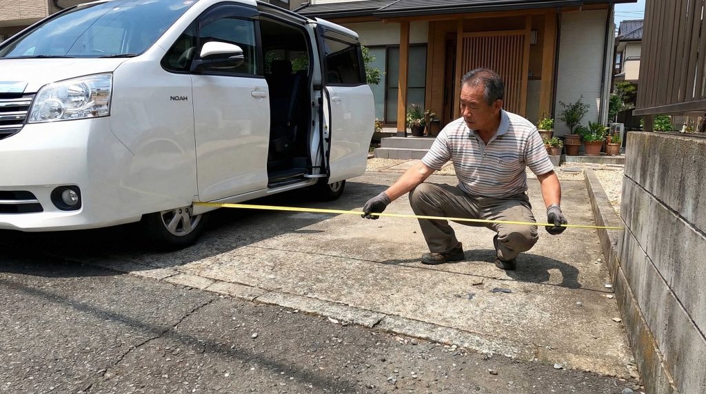 車種ごとに必要な駐車スペースの寸法目安