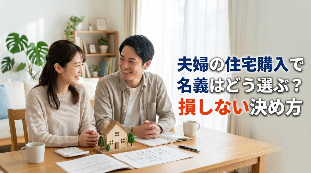 夫婦の住宅購入で名義はどう選ぶ?損しない決め方