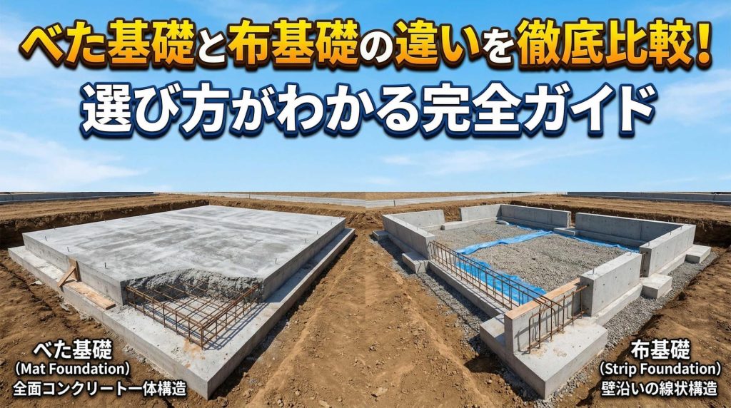 べた基礎と布基礎の違いを徹底比較!選び方がわかる完全ガイド