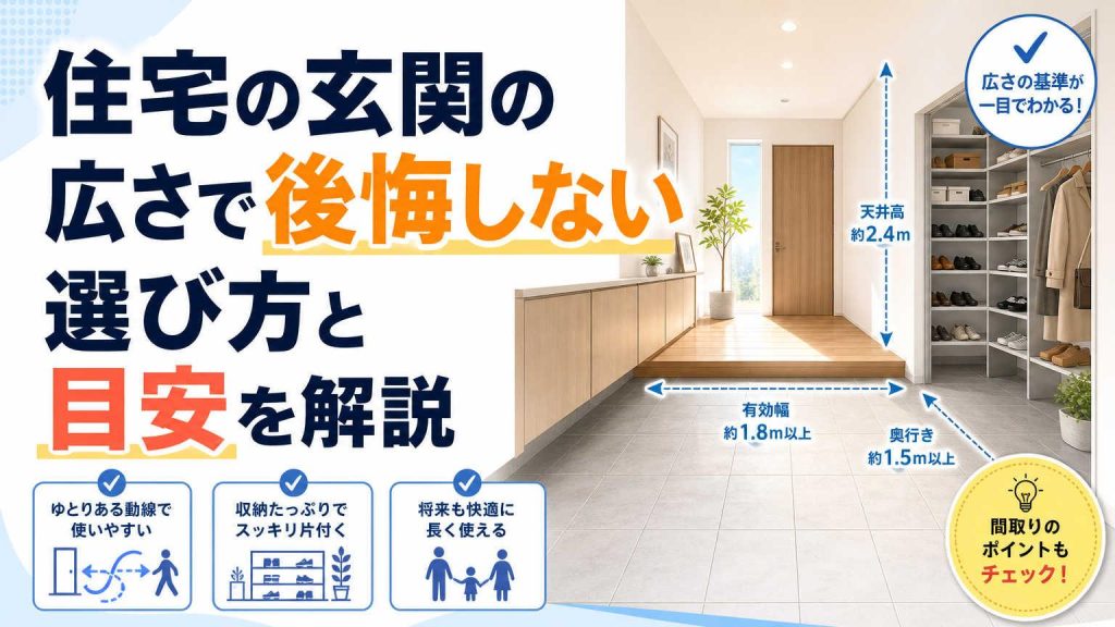 住宅の玄関の広さで後悔しない選び方と目安を解説