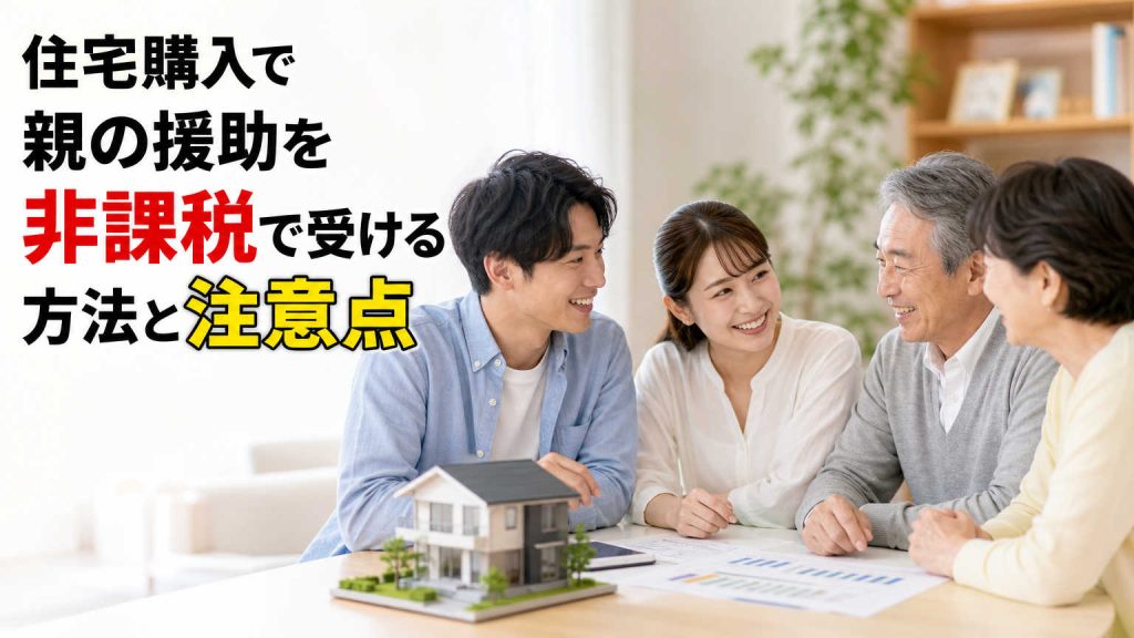 住宅購入で親の援助を非課税で受ける方法と注意点