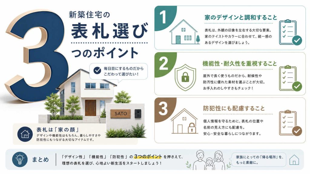 新築表札の選び方ガイド 素材とデザインと費用を解説