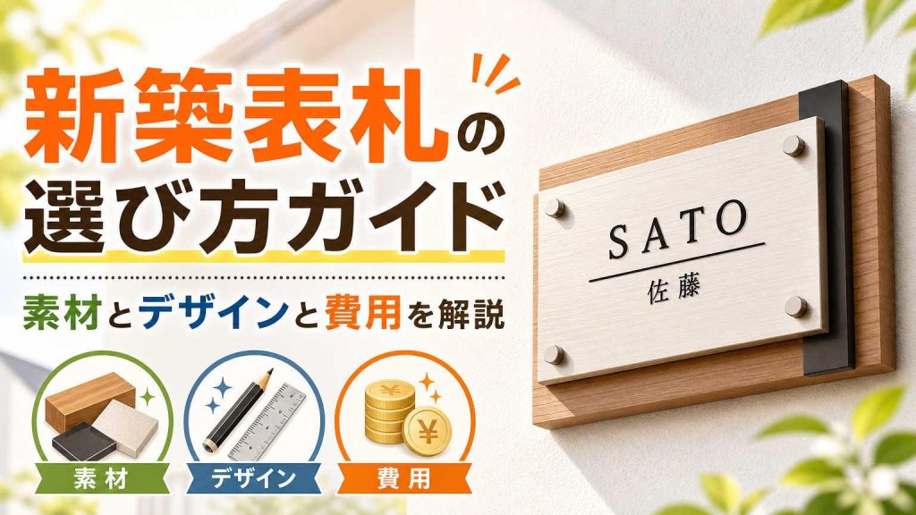 新築表札の選び方ガイド 素材とデザインと費用を解説