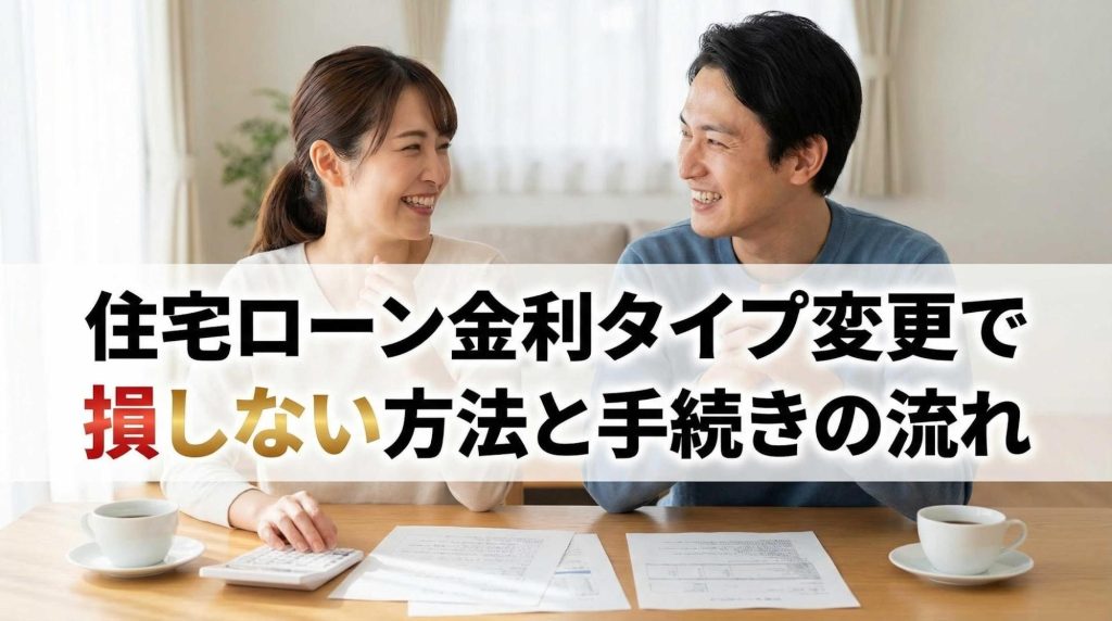 住宅ローン金利タイプ変更で損しない方法と手続きの流れ